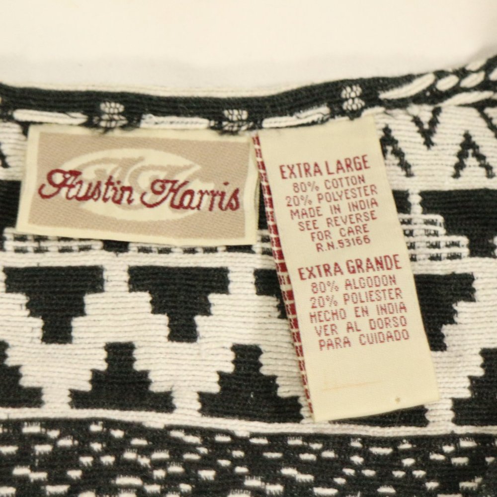 Vtg AUSTIN HARRIS Aztec Print Button Vest Sz XL Men - Picture 7 of 13
